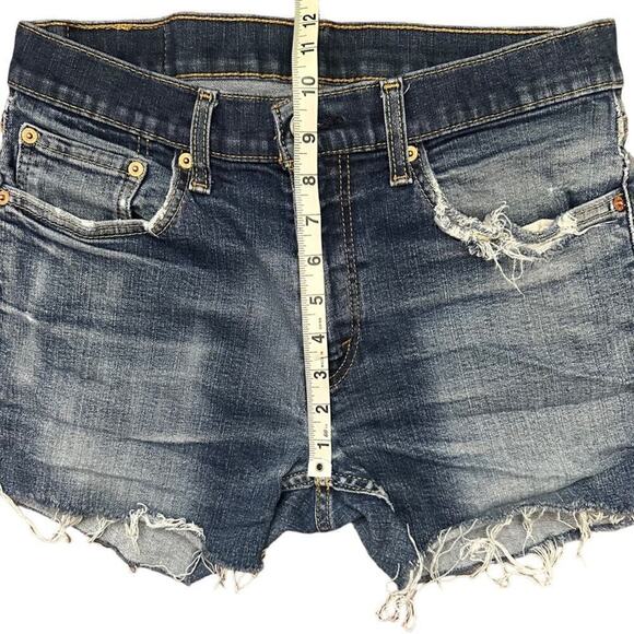Levi's 559 Relaxed Jean Cut Off Shorts Women's 32 Blue Denim Casual Summer - Picture 5 of 6